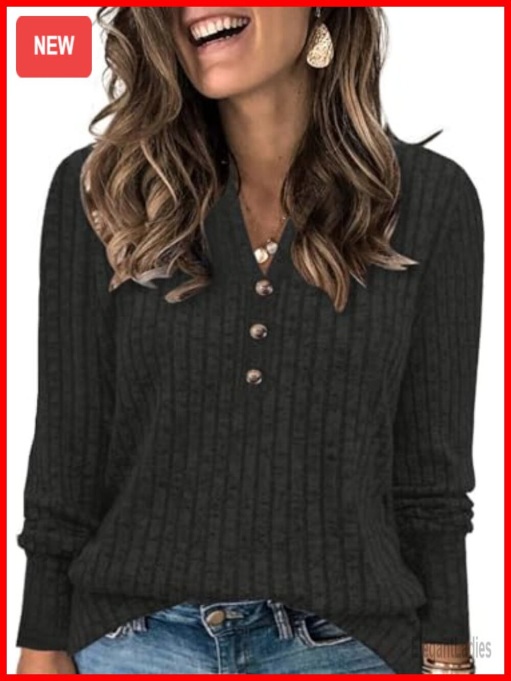 Plus Size Womens Long Sleeve Button Down Tunic Top Casual Sweater L-4XL